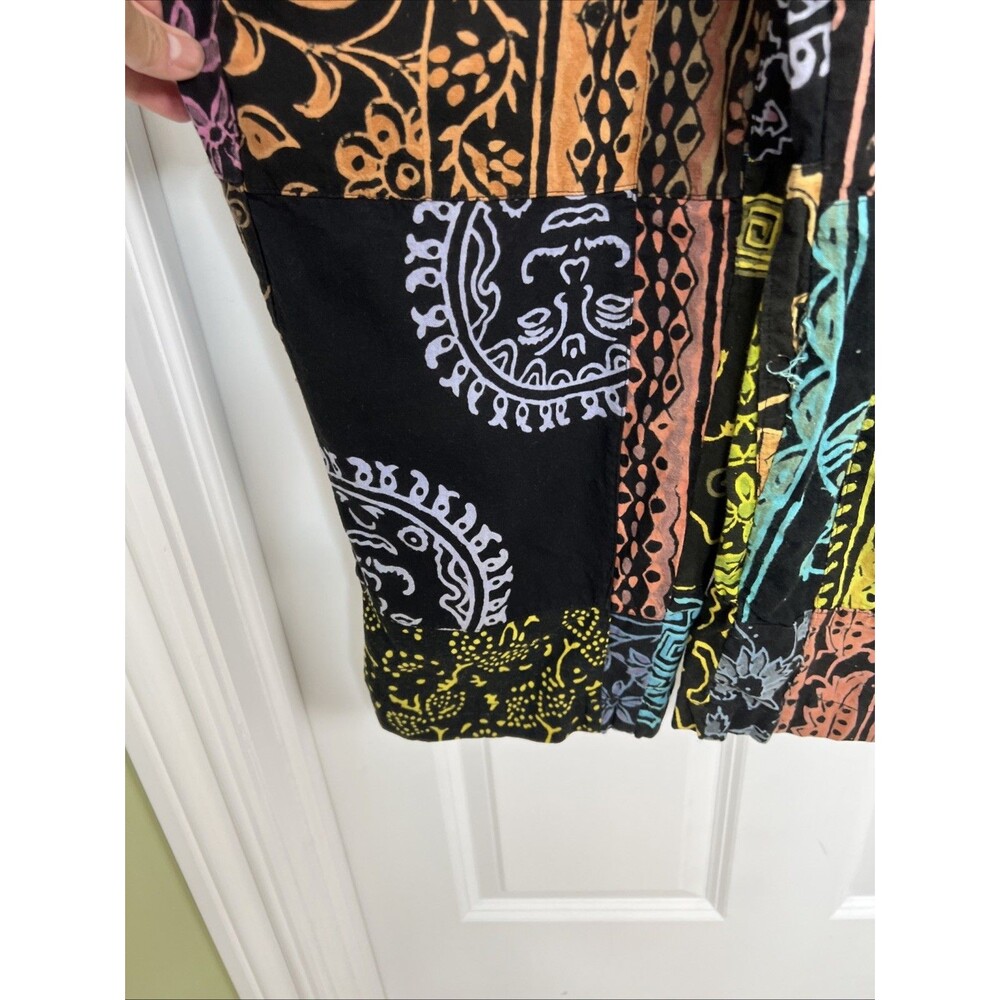 Vintage Sacred Threads Patchwork Overalls Dungarees Boho Hippie Artisan M/L Read - Picture 4 of 15